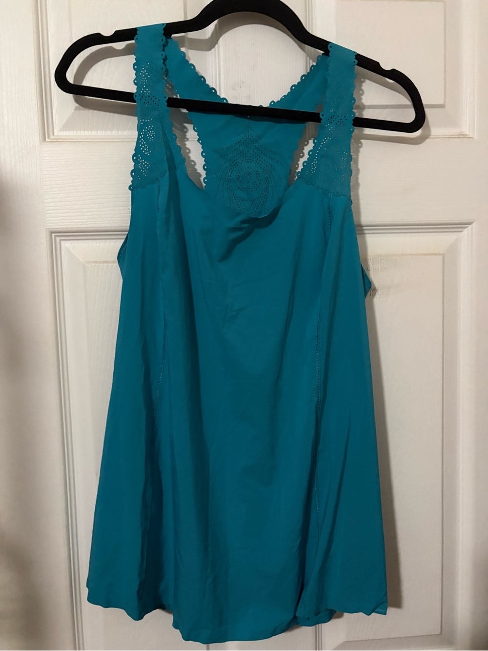 lululemon athletica Teal Lace-Back Flow Tank